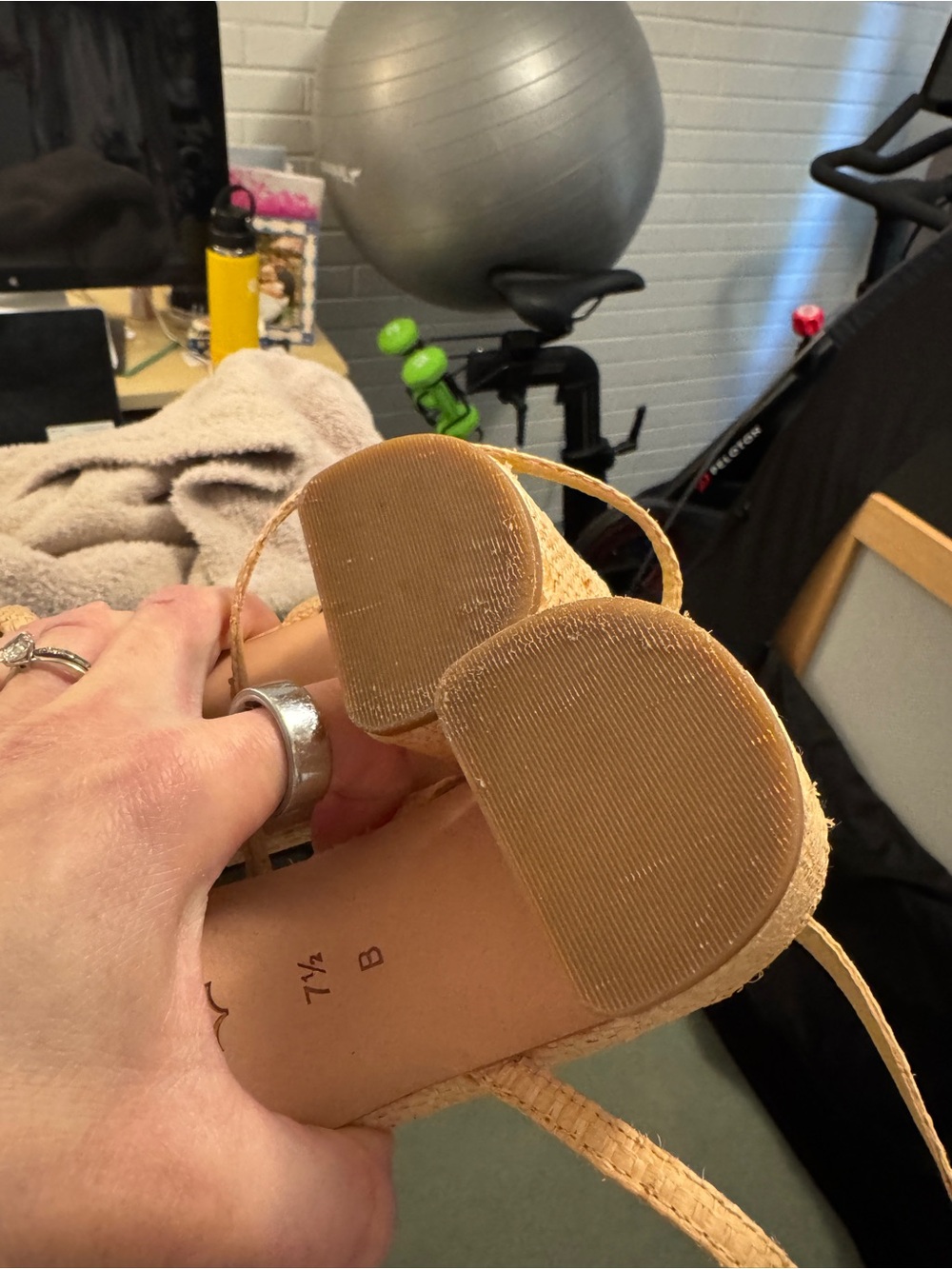 Loeffler Randall Bow Mikel Raffia Ankle Strap High Heel Sandals, 7.5 - worn once - Picture 9 of 10